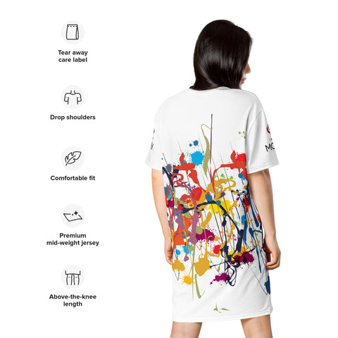Abstract T-shirt dress