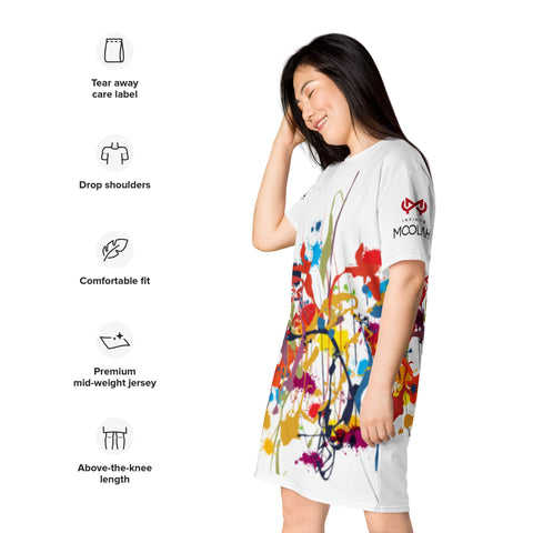 Abstract T-shirt dress
