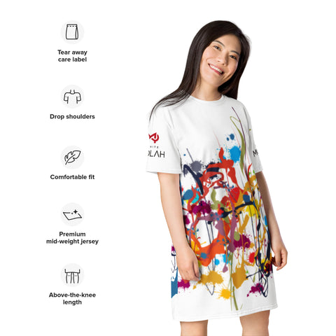 Abstract T-shirt dress